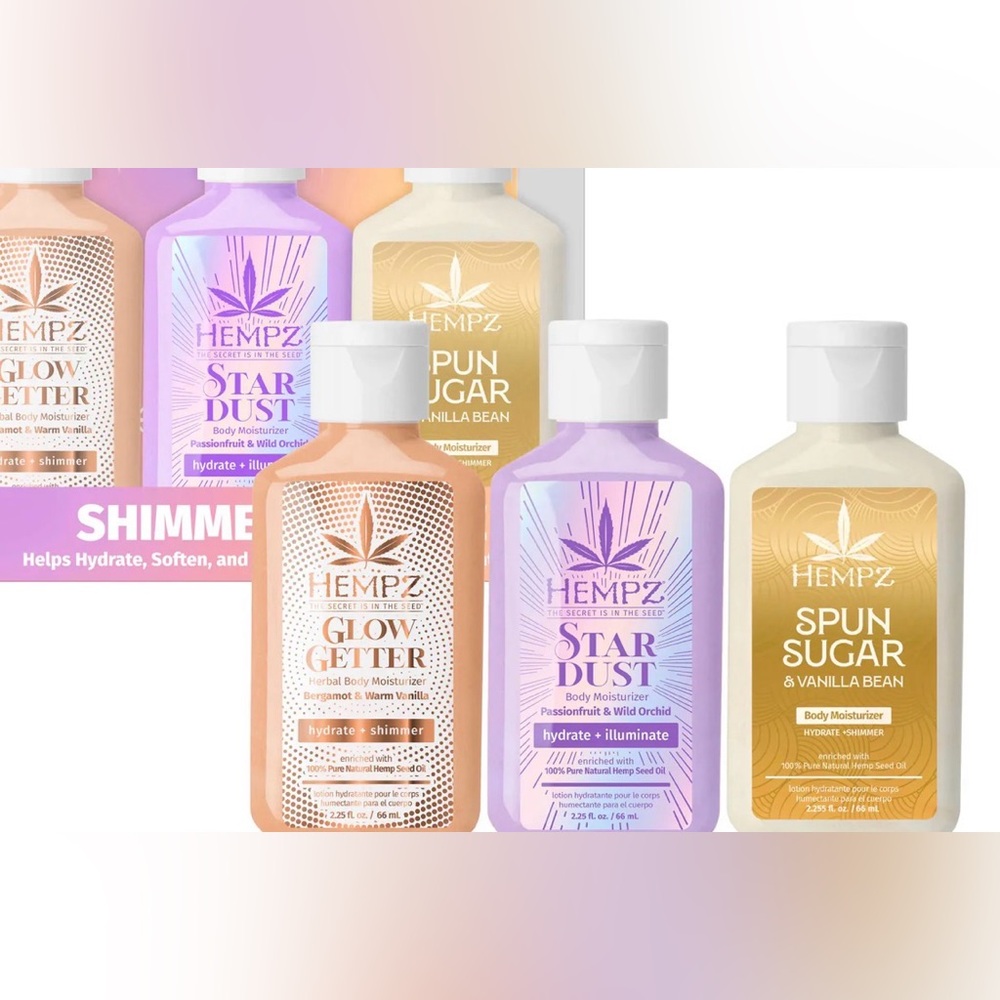 New Hempz Shimmer and Shine Lotion Trio